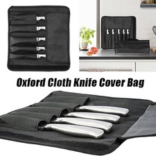 Chef Knife Roll Bag Kitchen Knife Storage Bag, Portable Knife Carrying Bag Black