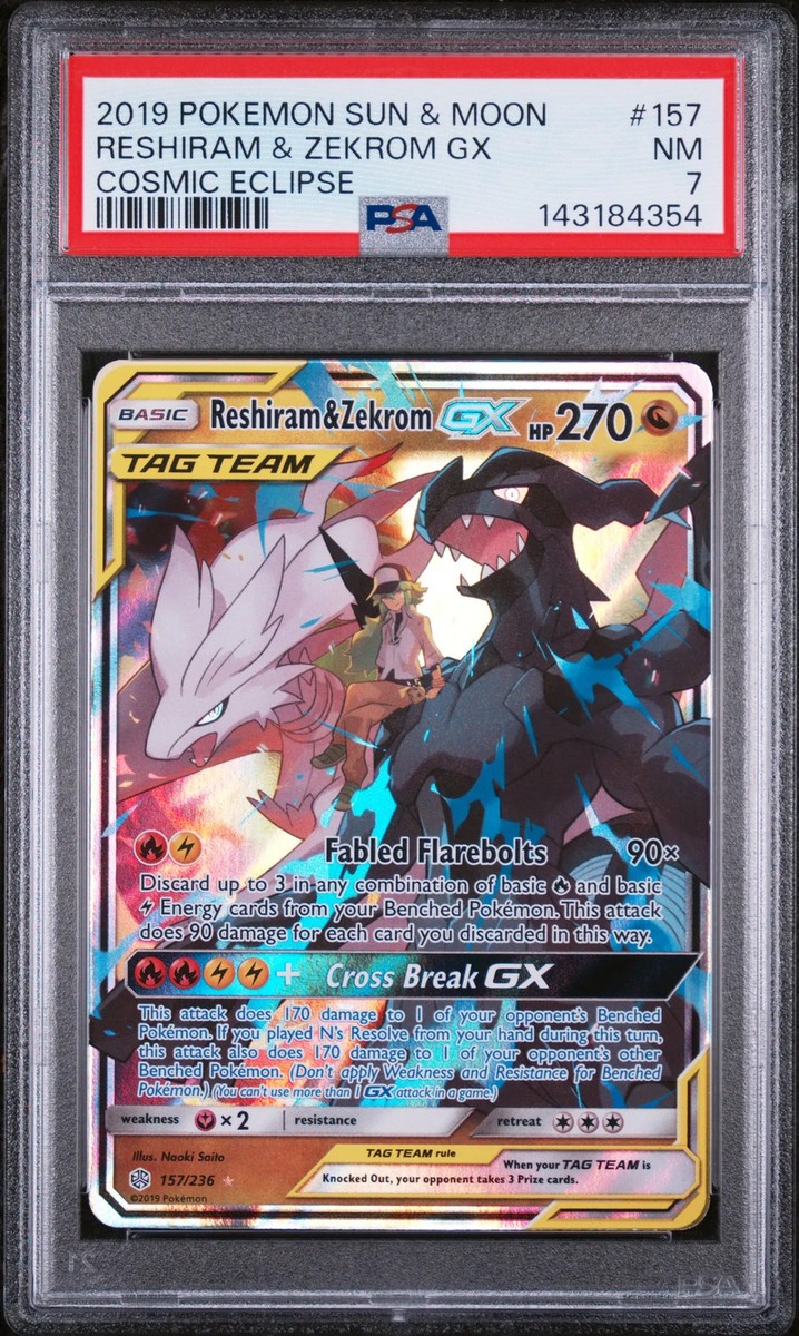 Reshiram & Zekrom GX 157/236 Sm-Cosmic Eclipse Holo for sale