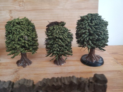 Warhammer Árboles, Arbustos y Pared de Piedra Paisaje Terreno Piezas Lotr 28mm - Imagen 3 de 12