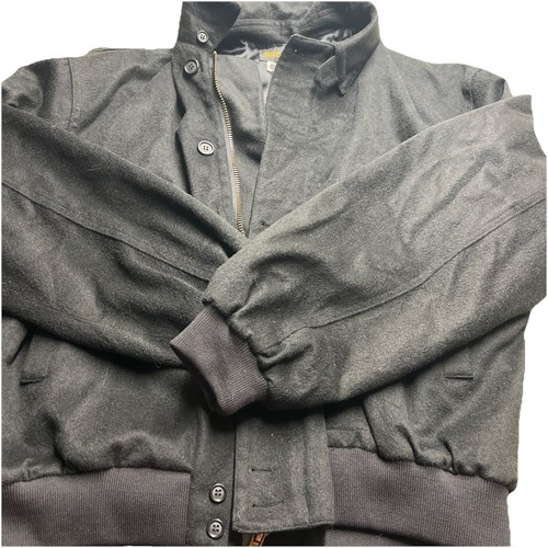 Chaqueta Bomber Cashmere Negra PARA HOMBRES Med Hecha en EE. UU. Forrada Lujo