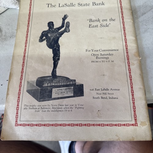 1928 Notre Dame Vs Carnegie Tech Football Program Rockne Cover  - Picture 10 of 12