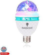 RGB Color Rotating Bulb,E26/E27,LED Party Bulbs Colored Strobe Light Bulb Mul...