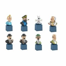 TIM & STRUPPI Tintin  8er Set PVC Büsten Set Haddock Bienlein Schultz Moulinsart