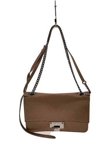 JIMMY CHOO Shoulder Bag Leather BEG Plain