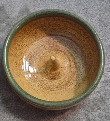 Artisan Hand Made Single Apple Baking Dish Glazed Pottery Signed Evans Arden NC