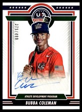 2022 Panini USA Stars & Stripes Auto Bubba Coleman 379/499 #ADP1-BC