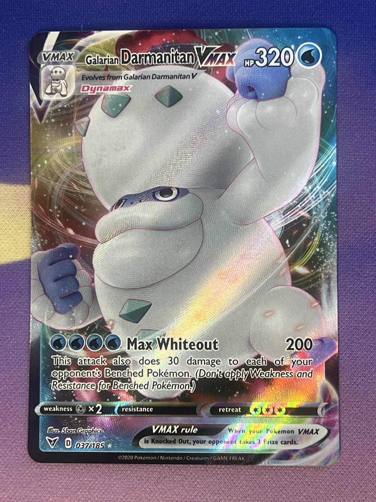 Pokemon Galarian Darmanitan VMAX (37/227) Vivid Voltage HOLO