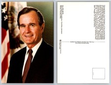 George H.W. Bush Vice President Portrait Postcard 1981 White House Coral-Lee