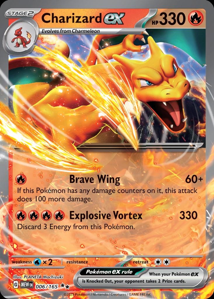 Pokemon Charizard ex (6/243) 151 NM HOLO