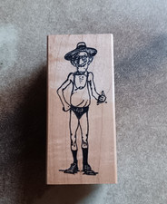 Rubber Baby Buggy Bumpers - Beach Bum 1991 Vintage Wood Mounted Rubber Stamp New
