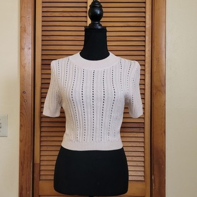 NWOT Mable Crotchet Cropped Sweater Size Small