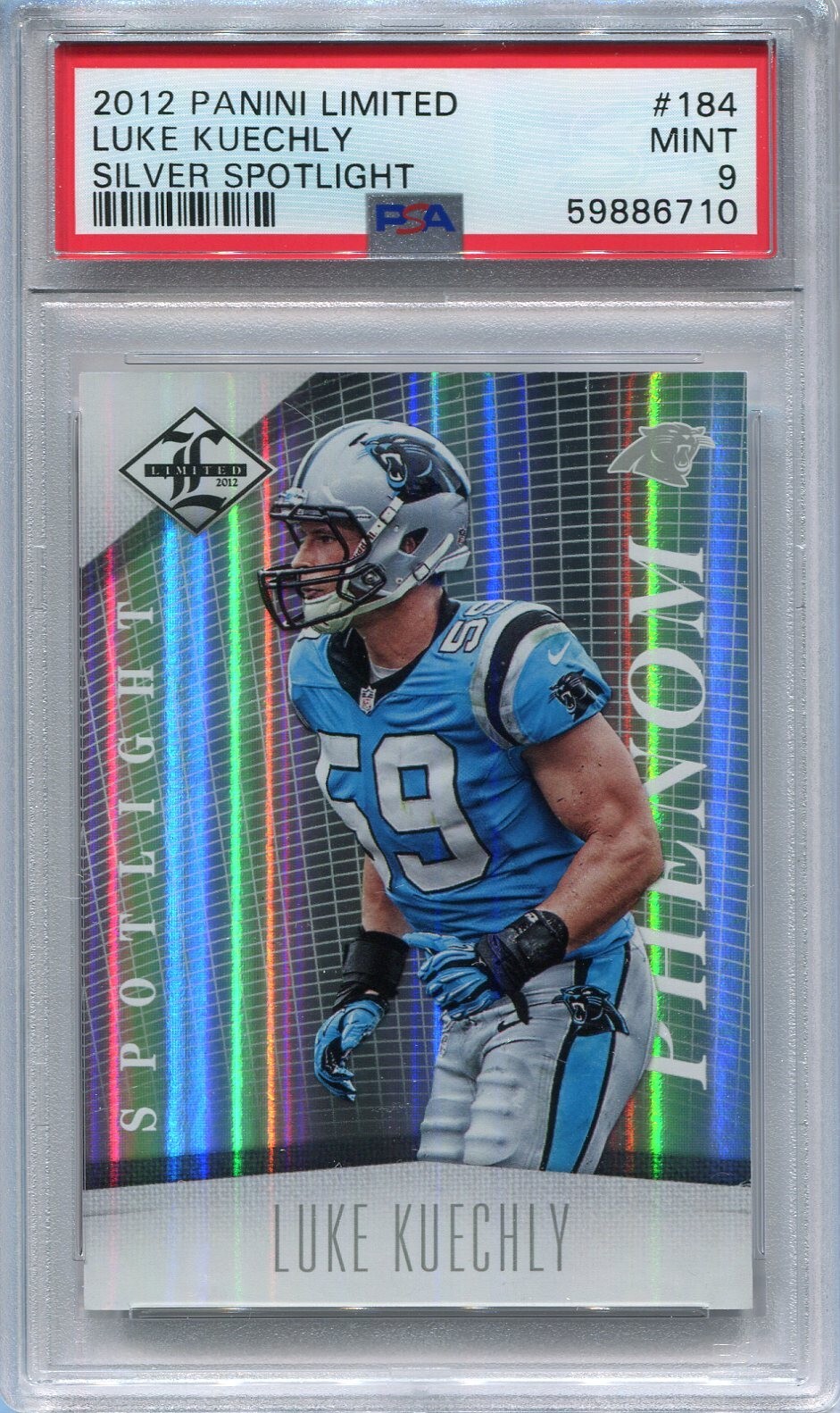 Luke Kuechly Panini Limited #184 Silver Spotlight
