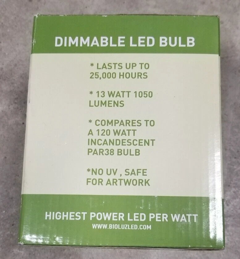 Bioluz LED PAR38 15w (120w Equiv) 3000k Dimmable Lamp - Image 2 of 4