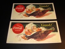 1953 Pair Coca-Cola Blotters