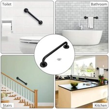 Safety Handrail with Fixings Bathroom Grab Bar Elderly Disabled Seniors Bath NEW