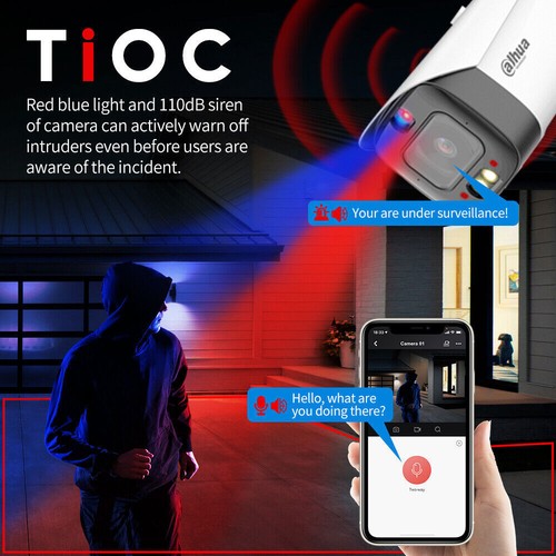 Dahua 8MP IP Camera Wizsense 4K Full Color Dual Light Active Deterrence Black - Picture 5 of 18