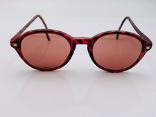 Vintage Perry Ellis PE56-2 Brown Burgundy Oval Sunglasses Italy FRAMES ONLY