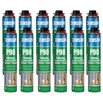 Demsun P90 Thermcoat Isolierung & Akustik Polyurethan Sprühschaum - Box mit 12