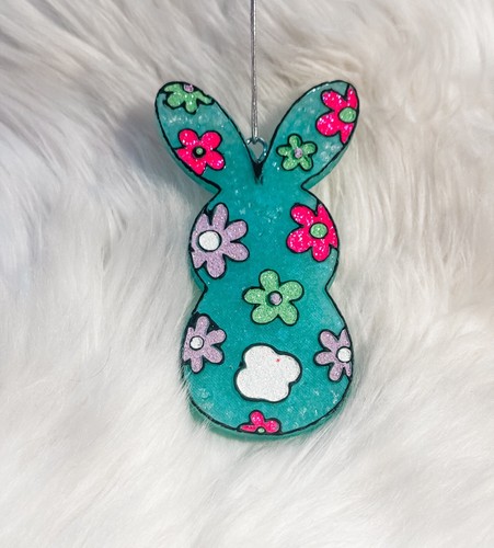 Geblümtes Häschen Auto Freshie Silikonform! - Bild 1 von 2