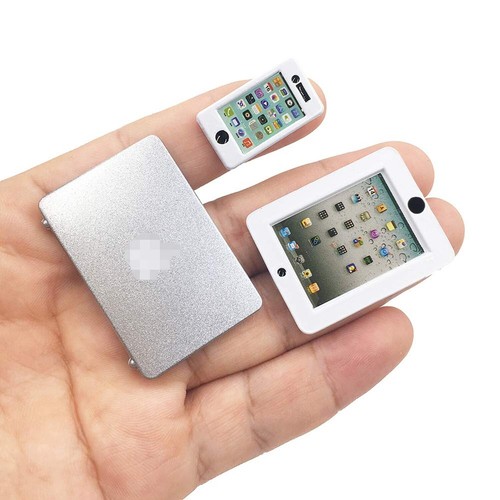 3 Pack Dollhouse Mini Laptop Tablet and Smart Phone Scene Computer Simulation... - Picture 2 of 5