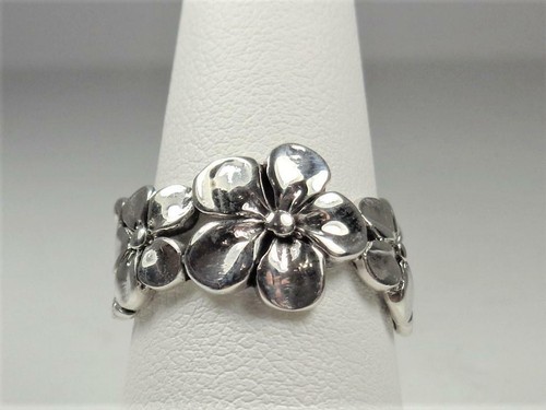 STERLING SILVER HAWAIIAN ISLAND FLOWERS OF PARADISE NATURE FLOWER RING SIZE 9 - Picture 1 of 10