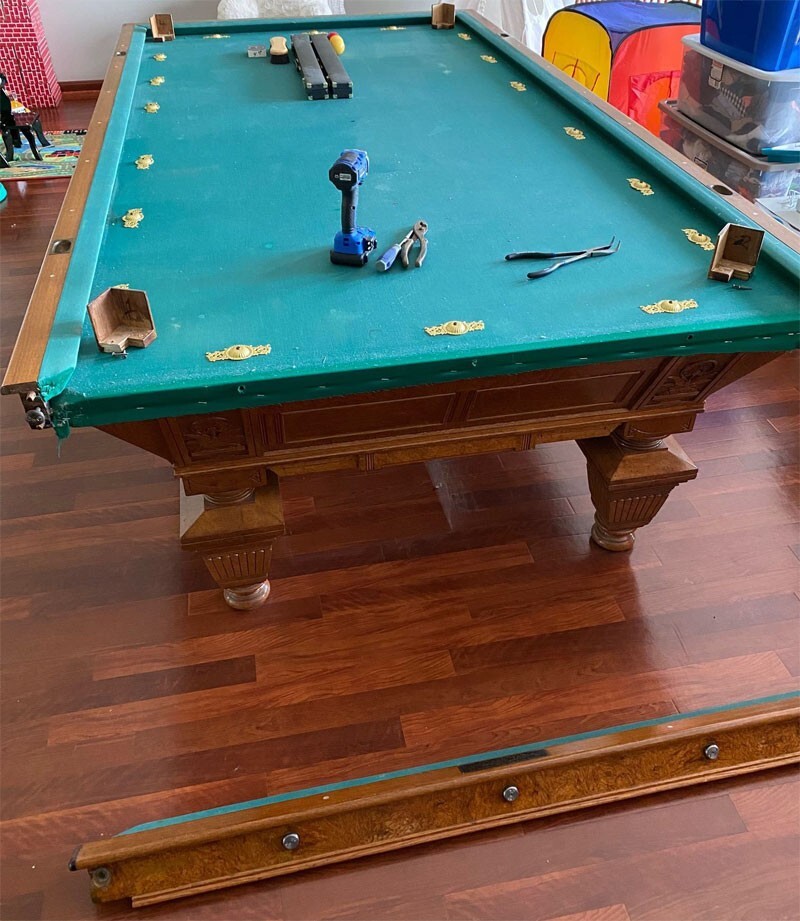9' Brunswick Manhattan Carom Table from between 1884 and 1888 eBay