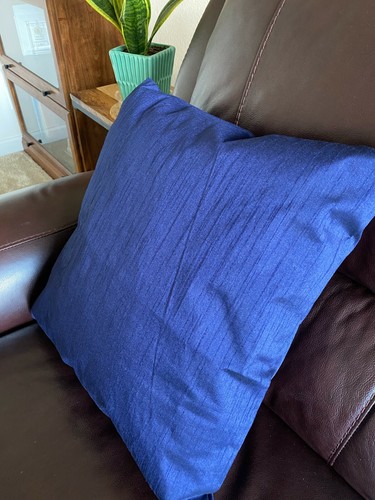 Pillow Cover Silk Cushion Cover 18 Inch Green Pillow Blue Beige Decor Wine Red - Picture 18 of 25