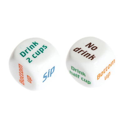 Acryl Würfel Erwachsene Glücksspiel Bar Party Pub Liebhaber Getränk Entscheider Würfelspiel 2er Pack