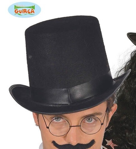 Mens Fancy Dress Tall Top Hat Gents Stovepipe Topper hat fg - Picture 6 of 6