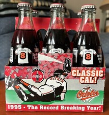 1995-The Record Breaking Year, Classic Cal ! Coca-Cola 6 Pack Bottles Cal Ripken