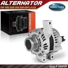 New Alternator for Ford Edge 2012 2013-2014 L4 2.0L 150A 12V CCW 6-Groove Pulley