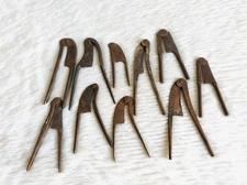 Vintage Steel Iron Betel Nut Cutter Handmade Decorative Collectible 10Pcs I761