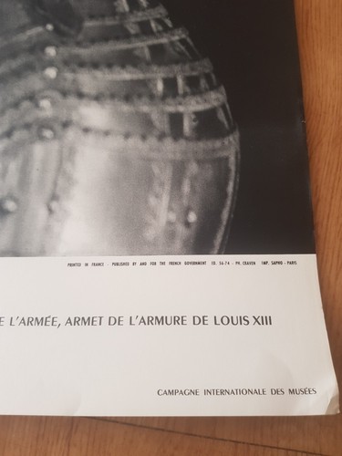 VINTAGE Original Poster PARIS HOTEL DES INVALIDES MUSEUM OF ARMY LOUIS XIII - Picture 4 of 6
