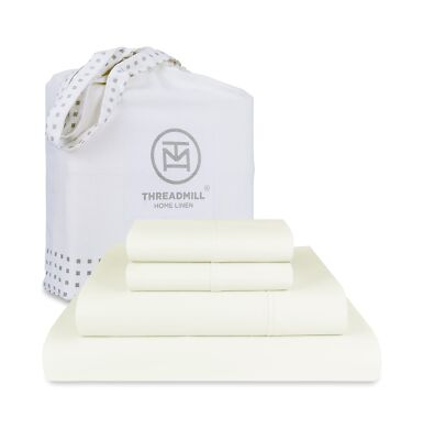 Threadmill Certified 100% American Supima Cotton Sheets, King-Sheets, 1000 Th...