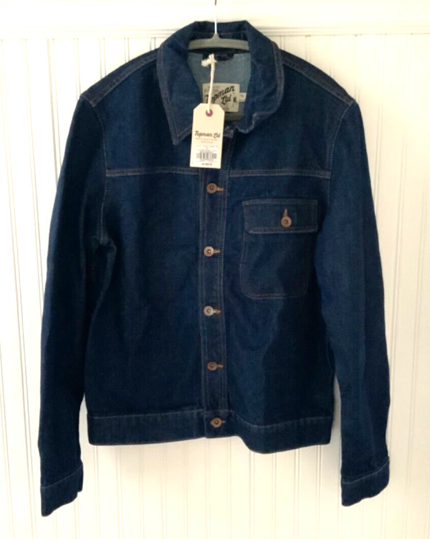 NWT Topman Dark Denim Blue Jean Jacket Trucker Pocket M
Opens in a new window or tab