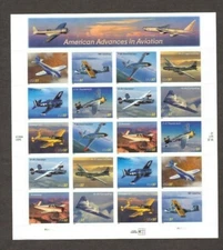 STAMPS FULL SHEET 2005 ADVANCES IN AVIATION Air Planes  # 3916-3925 37 cent