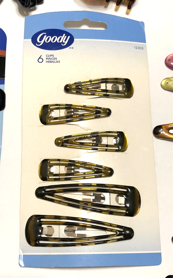 Vtg Hair Accessories 37 Pieces Barrettes, Clips, Claws Goody