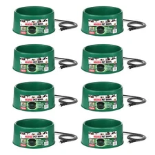 Farm Innovators 1.5 Gal 60 Watt Electric Heated Pet Water Bowl, Green (8 Pack)