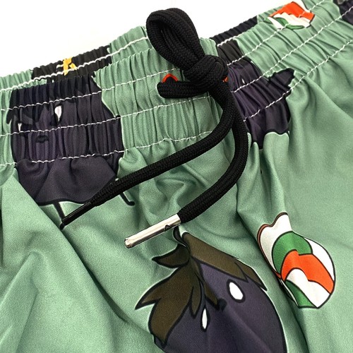 Boys Size M Medium Green Swim Trunks Volleyball Cartoon Graphic Print w Pockets - Picture 3 of 9