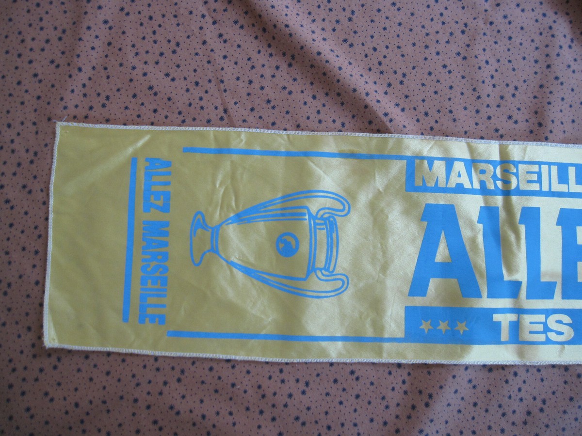 Echarpe de supporter Jaune Olympique Marseille Retro 90'S ancienne