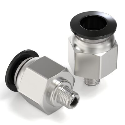 10PCS Push Connect Fittings Male Straight 4mm Tube OD x M6 Thread PC4-M6
