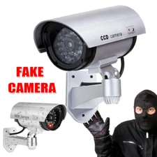 Fake Security Camera Outdoor Garden Wall Security Flashing LED Light Waterproof