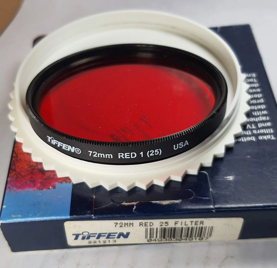 Tiffen 72mm Dark Red 1 # 25 Color Conversion Glass Lens Filter 72 mm E-72 E72 - Image 3 of 4