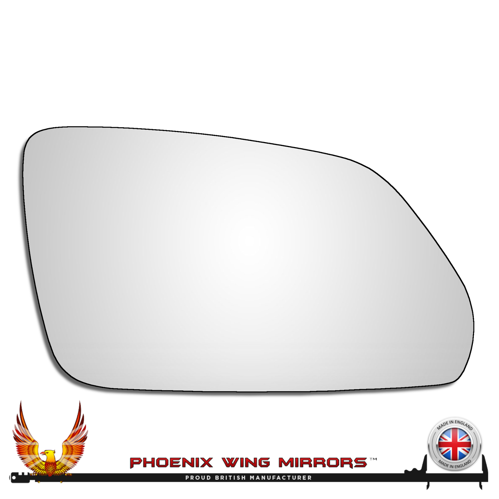 Right Hand Driver Side Skoda Octavia Mk2 2004-2009 Convex Wing Door Mirror Glass