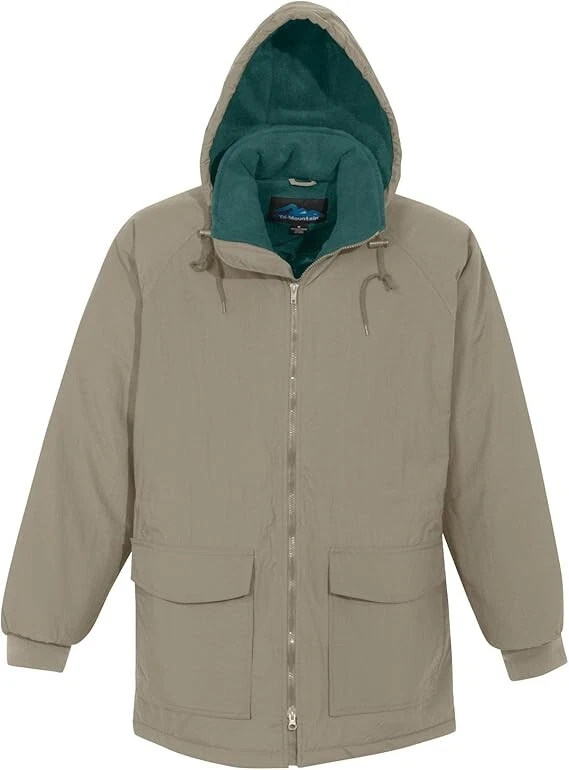 AFC Men's 3/4 Length Parka Zip Jacket Windproof Water Resistant Coat 2XL 3X 4XL - Image 3 of 4
