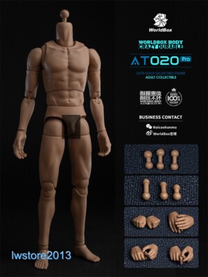 WorldBox 1:6 AT020 Pro Upgraded 12'' Male Muscle Action Figure Body NO Head Toys