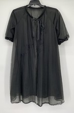 VTG Seamprufe Chiffon Nylon Lingerie Dress Gown Embroidered Nightgown Size 32