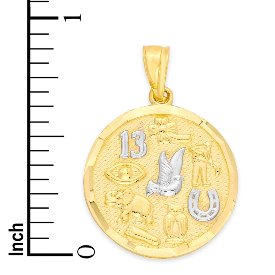 Solid Gold Lucky Charm Pendant in 10 or 14k, Good Luck Charm For Women - Image 4 of 4