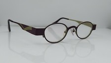 Vintage Cinzia Irreverent Burgundy Metal Oval Sunglasses FRAMES ONLY Korea