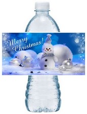 20 CHRISTMAS PARTY FAVORS WATER BOTTLE LABELS BIRTHDAY STICKERS